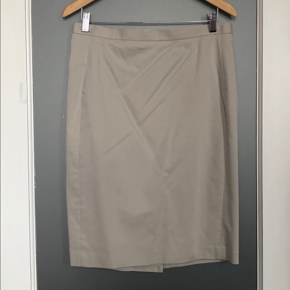 Ann Taylor Cotton Blend Tan Pencil Suit Skirt